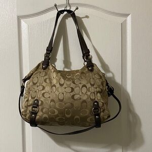 Coach Brown Signature Shoulder Bag